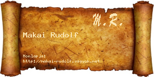 Makai Rudolf névjegykártya